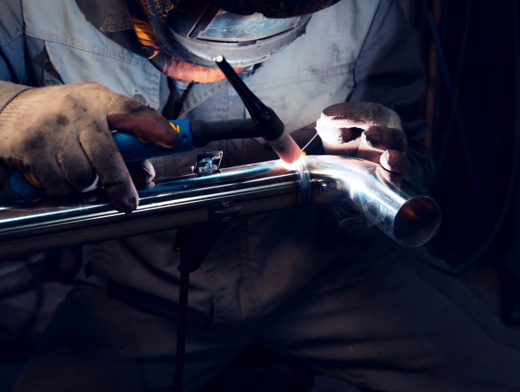 TIG welding of polished stainless steel pipe